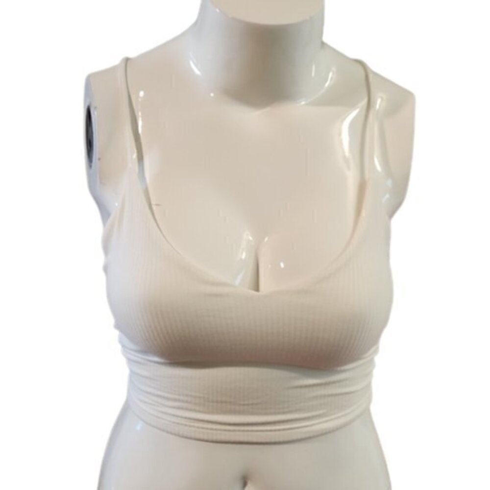 [Rue 21] White Spaghetti Strap Crop Top - Size M
